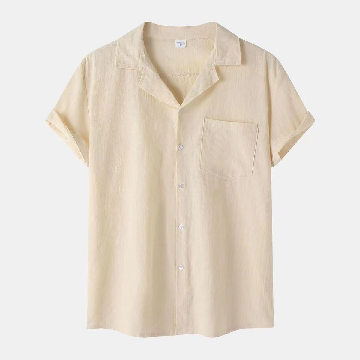 Men's Clothing Cotton And Linen 2024 New Summer Cotton And Linen Short-sleeved Shirt Men's Linen Casual Half-sleeved Cardigan Shirt Thin Shirt Men_viptrois.com