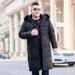 Men's Clothing Men's Plus Size Long Down Jacket With Detachable Fur Collar, Windproof Winter Coat For Extreme Cold Weather - Red/Black/Light Grey_viptrois.com