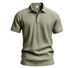 65/5000 2026 Men's Summer Button-down Solid Short-Sleeved Half-Button Loose-Weave Breathable Casual Commuting Polo Shirt_viptrois.com