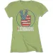 Ladies John Lennon Peace Fingers Us Flag Official Womens T-Shirt Mens Womens Tees Top Ladies-_viptrois.com