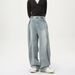 Men's Clothing | New Niche Design Crease Deconstruction American High Street Straight Washed Jeans_viptrois.com