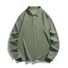 Men's Clothing Solid Color Turn Down Collar Men's Solid Color Shirt Slim Fit Long Sleeve Casual Basic Top With Wrinkle-Free Fabric For Everyday Wear_viptrois.com