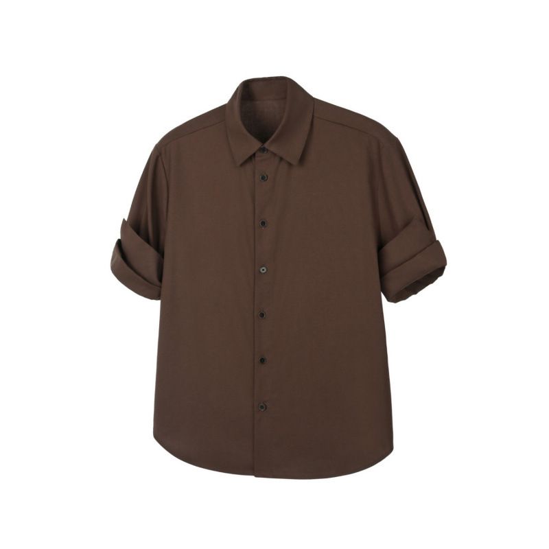 Dongjue Men's Vintage Style T-Shirt Linen Blend Off-Shoulder Slim Fit Short Sleeve Neat Shirt_viptrois.com