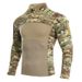Men's Clothing camouflage stitching knitted frog suit tactical suit CP camouflage training uniform_viptrois.com