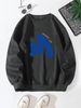 Men's Loose Casual Fashion M WAKE UP Letter Printed Round Neck Long Sleeved Sweatshirt For Autumn And Winter_viptrois.com