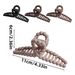 Autumn/Winter Brown Cross Pearl Claw Clip - Simple Large Back-of-Head Updo Clip - Premium Shark Clip_viptrois.com