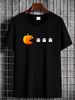 Funny Pumpkin Eating Ghosts Halloween For Boys Girls T-Shirt Women Top Graphic Tees Designer Clothes Casual Female Stylish Breathable Soft Print Round Neck Short Sleeve Versatile Summer T-Shirt For Women Casual Fashion Slightly Graphic Streetwear_viptrois.com
