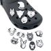 Black And White Series Animal Head Shoes Flower Shoe Buckle PVC Soft Glue DIY Detachable Garden Shoe Decorative Buckle Accessories_viptrois.com