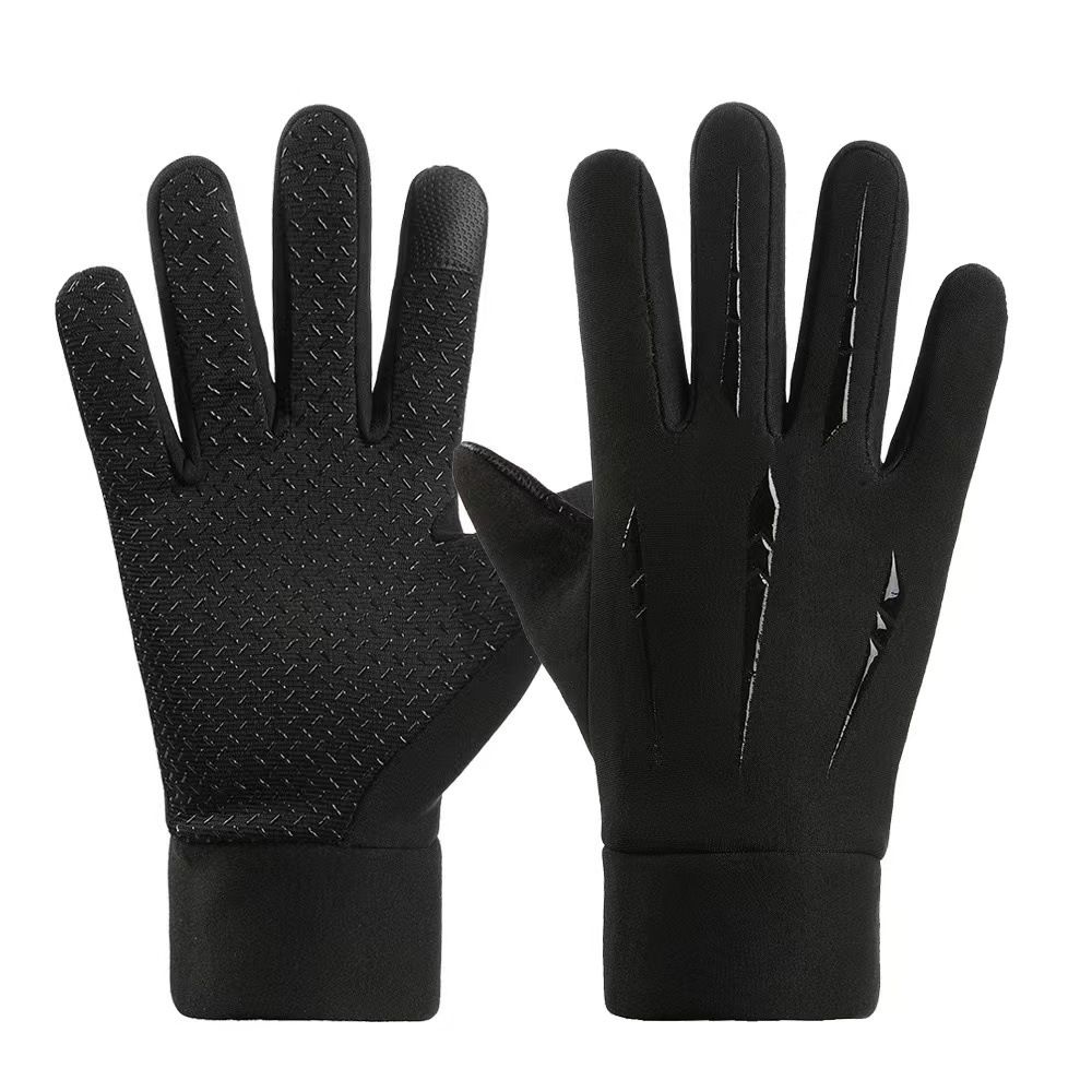 Men's Gloves Windproof, Waterproof, Warm Motorcycle Winter Cold Proof Riding Equipment Cycling Full Finger Takeaway Men's Gloves Touch Screen_viptrois.com