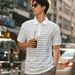 Cross-border Summer Ice-feel Cool And Breathable Short-sleeve Shirt, Men's Turn-down Collar Casual Shirt_viptrois.com