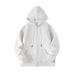 Unisex Fleece-Lined Zip Hoodie - Viral Oversized Open Front Design With Drop Shoulder & Kangaroo Pockets_viptrois.com