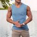 2025 Summer Knitted Vertical Stripe Fitness Sports Slim-fitting Sleeveless Wide Shoulder Tank Top_viptrois.com
