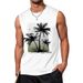 Men's Clothing Summer Men's Beach Vest Beach Tree 3d Printing Trendy T Shirt Short Sleeves_viptrois.com