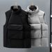 Men's Clothing Cotton Vest With Large Pockets Fashionable And Casual Warm Waistcoat Vest_viptrois.com