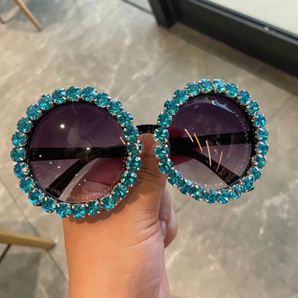Hot Selling Sunglasses For Women With Diamonds, Round Frame Sunglasses, Trendy Personality_viptrois.com