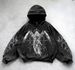 "Anime Streetwear Hoodie – Unisex Graphic Print Pullover With Oversized Fit (7 Sizes, Distressed Black)"_viptrois.com