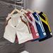 Summer Trendy Men's Patchwork Casual Shorts Breathable Loose Fit Five Point Beach Sports Pants_viptrois.com