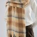 Premium Winter Scarf For Women - Soft Mohair Blend, Classic Plaid Design, Extra Long & Warm Unisex Wrap For Men & Women_viptrois.com