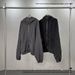 Men's Clothing Men's Ninja-Inspired Zip-Up Hoodie – 100% Cotton, High Neck & Distressed Panels, Dark Streetwear Oversized Fit (Washed Black/Gray)_viptrois.com