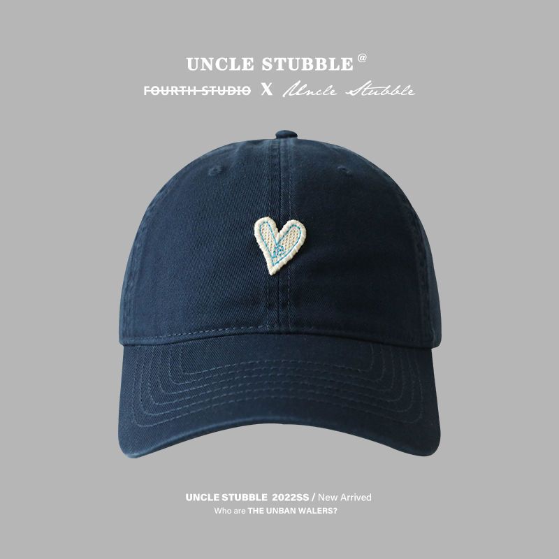 Love baseball cap for girls, large size, large head circumference, soft top cap, round face, square face, Korean style, cute hat for distribution_viptrois.com