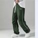 Men's Quick-Dry Athletic Pants With Striped Design, Breathable Elastic Waistband, Straight Leg Casual Trousers For Summer, Gym, Running_viptrois.com