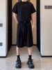 Men's Clothing Cleanfit Wide Leg Suit Shorts Men's Summer Drape High End Pants Straight Loose Five Or Six Points Breeches_viptrois.com