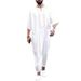 Men's Clothing New Ethnic Loose Casual V Neck Mid Sleeve Jumpsuit_viptrois.com