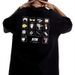 【DORAE】2026 Men's T-shirt Made Of Cotton (100% Cotton) Black ("STA" Life Item Icon Grid Print) – Streetwear For Urban Commute_viptrois.com