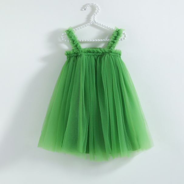 Kids’ Clothing Girls Suspender Mesh Skirt Dress Princess Skirt Tutu Skirt_viptrois.com