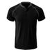 Unbeatable Quality 2025 Summer Short Sleeved T-shirt Men's Henley Shirt Color Matching T-shirt Men_viptrois.com