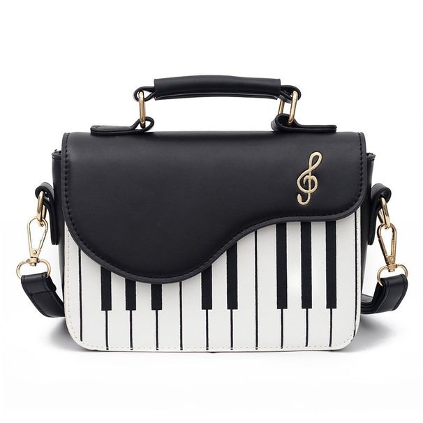 Women's Bags Fashionable Small Square Bags New Piano Note PU Shoulder Bags Messenger Bags Sweet Handbags_viptrois.com