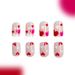 Short Square Bright Multi-color Love Fashion All-match Wear Nail Art Patch Combination European and American Foreign Trade ins48 Pieces_viptrois.com