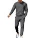 Men's Sports Crew Neck Knitwear Casual Versatile Suit Autumn Winter New Style_viptrois.com