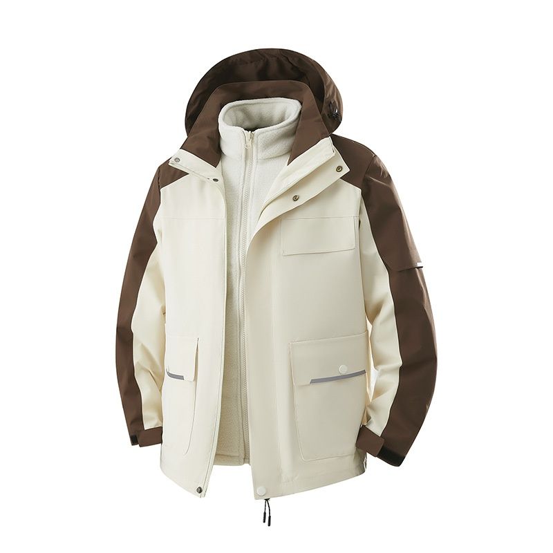 Pulse Pulse Cross-Border European American Live Streaming Three-in-One Mountain Style Windproof Waterproof Jacket For Men And Women,_viptrois.com