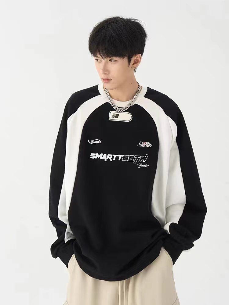 Vintage Streetwear Hoodie Unisex Oversized Long Sleeve Pullover With Contrast Panels – Casual Loungewear For Men & Women_viptrois.com