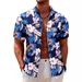 designer shirt men utton up print bowling shirt hawaii floral casual shirts men slim fit short sve dr hawaiian_viptrois.com