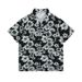 Beach Vacation Leisure Print Cuban Collar Tropical Style Flower Short Sleeved Ice Silk Quick Drying Shirt Trendy Brand 06C_viptrois.com