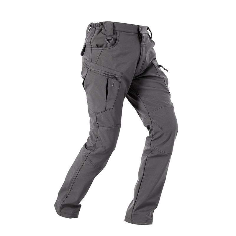 X8 Bird Outdoor Casual Men's Soft Shell Long Windproof Waterproof Warm Military Enthusiast Camping Multi-Pocket Pants_viptrois.com