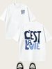 Maglietta Uomo 180g Cotone Puro Girocollo Stampa Lettere C'EST LA VIE Stile Retrò Western, Adatta Streetwear Quotidiano Casual_viptrois.com