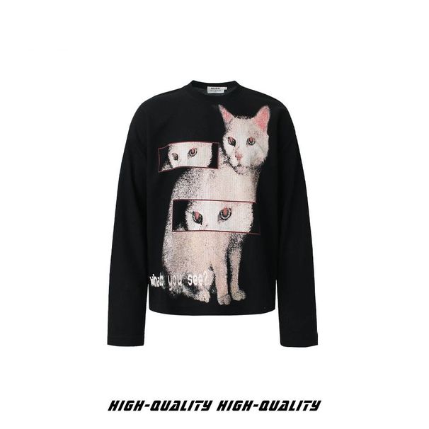 Oversized Unisex Hoodie With Dancing Cat Print - Cozy Long Sleeve Pullover For Autumn/Winter_viptrois.com