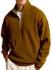 91/5000 The 2025 New Men's Versatile Sweatshirt Is A Fashionable And Casual Half-zipper Stand-up Collar Long-sleeved Sweatshirt For Men_viptrois.com
