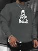Men's Loose Casual Fashionable Letter Pattern Printed Round Neck Long Sleeved Pullover Hoodie For Autumn And Winter_viptrois.com
