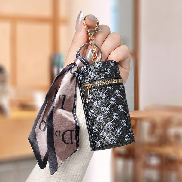 Key Bag High End Coin Purse Pendant Earphone Bag Lipstick Mini Keychain Bag Retro Bucket Lipstick Bag Simple Pendant_viptrois.com