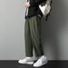 Men's Retro Straight-Leg Pants – Vintage-Inspired Loose Fit Casual Trousers With High Waist & Breathable Polyester For Everyday Wear_viptrois.com