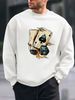 Men's Loose Casual Fashionable Poker And Dice Pattern Printed Round Neck Long Sleeved Sweatshirt For Autumn And Winter_viptrois.com