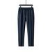 Men's Plus Size Fleece-Lined Jogger Pants – Winter Warm Sweatpants With Elastic Waist & Tapered Cuff (Black, Navy) – Sizes L To 8XL_viptrois.com