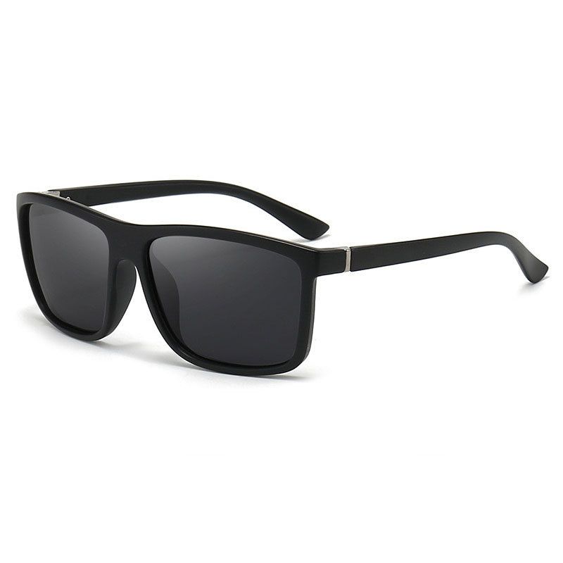 Men's Polarized Sunglasses Black Full Frame Riding Driving Mirror Fishing Glasses HD Sports Square Frame Sunglasses_viptrois.com