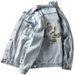 Men's Clothing Summer Thin Retro Embroidered Denim Jacket Trendy Slim Spring And Autumn New Style Jacket_viptrois.com