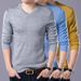 Men's Slim Fit V-Neck Knit Sweater, Lightweight Pullover, Soft & Breathable, Stretchable, Machine Washable, Casual Wear For Winter (Black, Navy, )_viptrois.com
