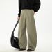 Men's Clothing Side Split Stitching Scimitar Casual Pants Men's Autumn New Trendy Brand Loose Retro Texture Pleated Trousers_viptrois.com